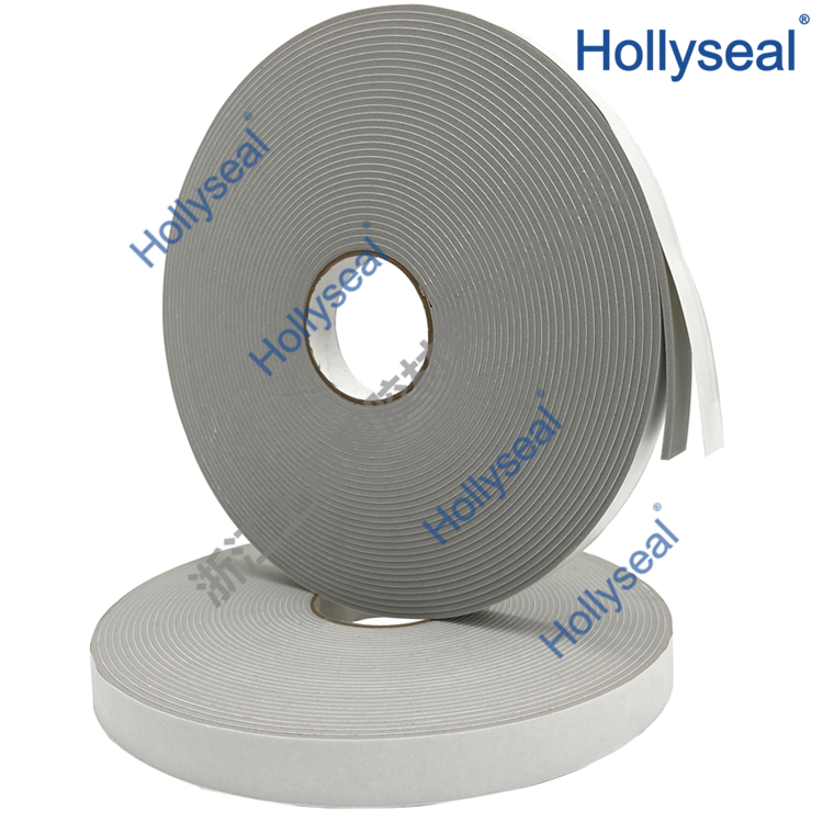 Hollyseal?中等硬度單面帶膠灰色車身緩沖PVC泡棉膠帶