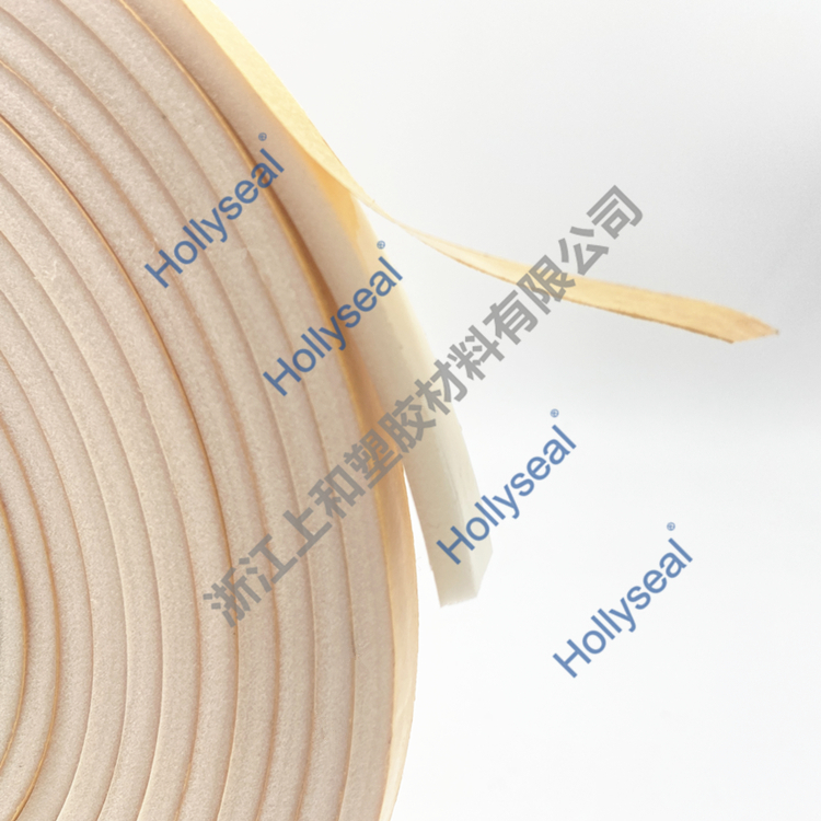 Hollyseal?白色PVC密封膠帶表層PET透明膜 厚度1mm~25mm，密度110kg/m3~500kg/ m3