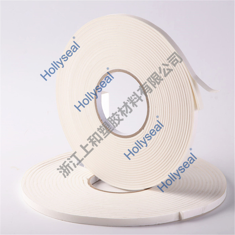 Hollyseal?白色PVC單面泡棉膠帶 厚度1mm~25mm，密度110kg/m3~500kg/ m3