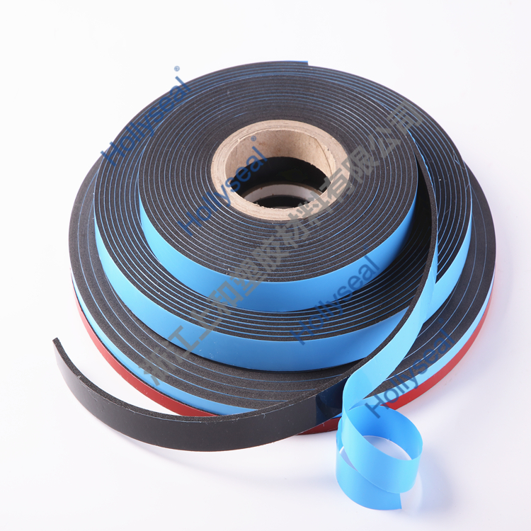Hollyseal?高密度雙面藍膜PVC泡棉膠帶 厚度1mm~25mm，密度110kg/m3~500kg/ m3
